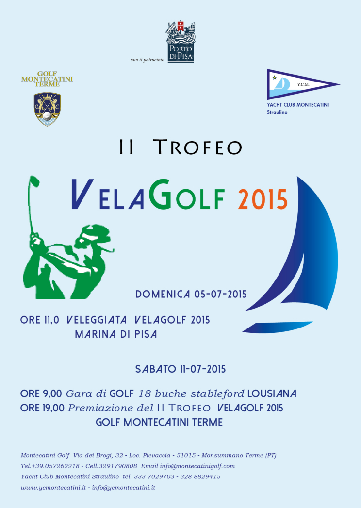 Locandina combinata - vela golf