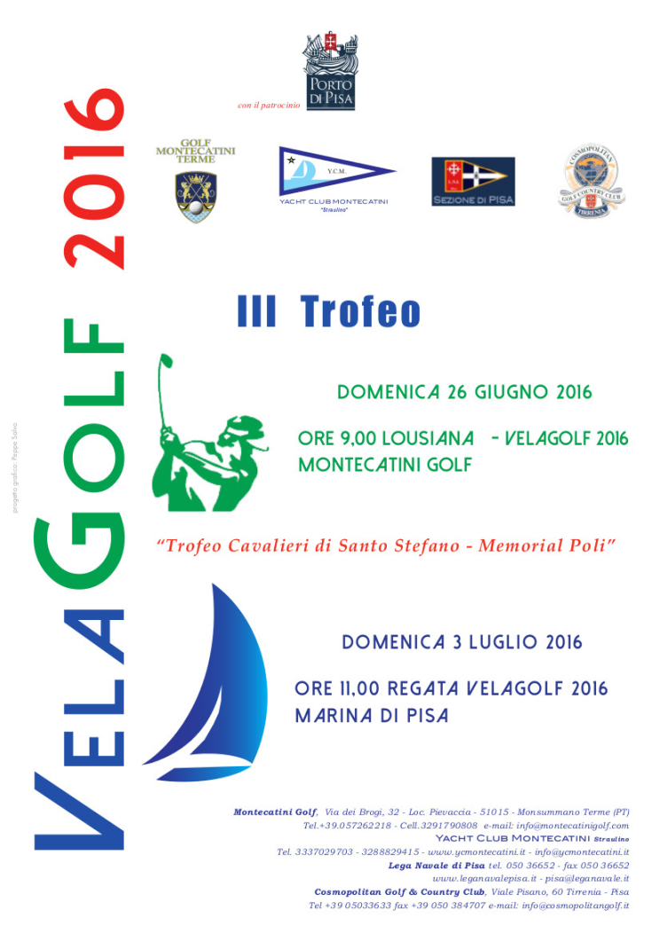 Locandina 3 vela golf 2016