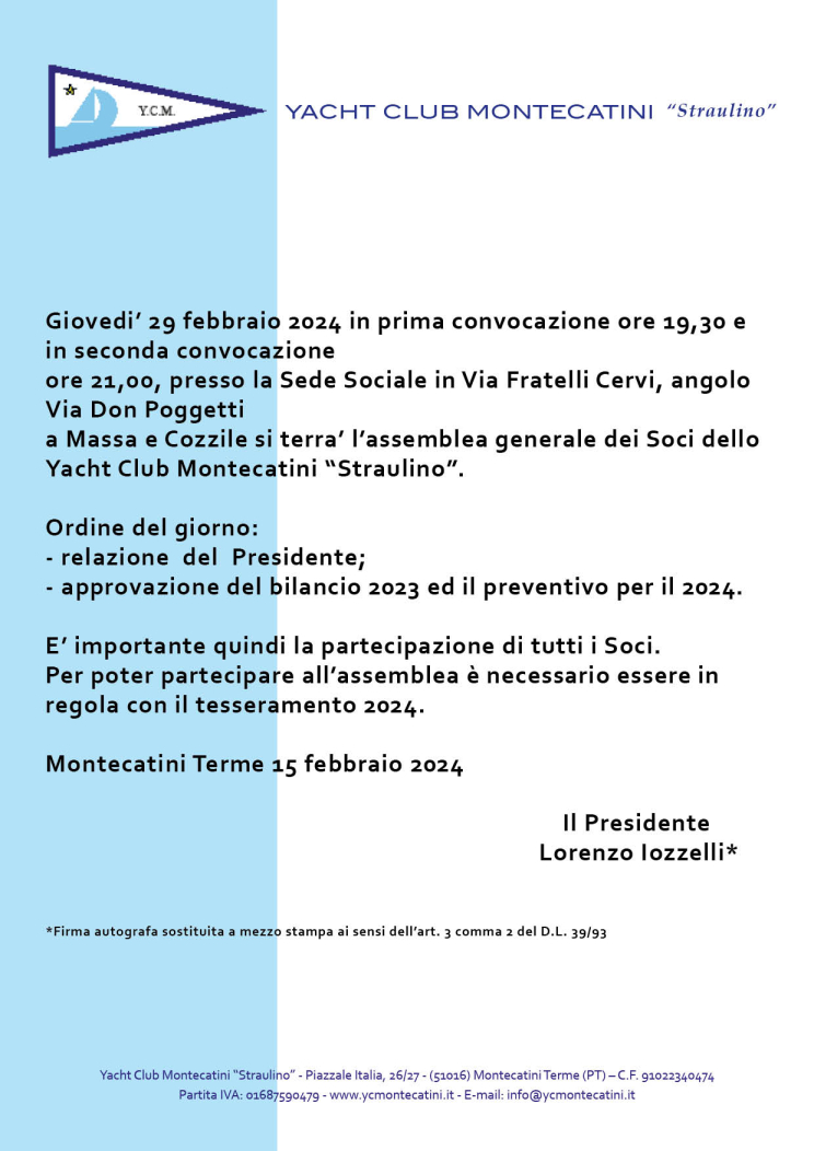 Convocazione assemblea